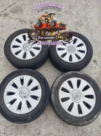 Jante Aliaj 16 Audi A6 A4 A3 2 Anvelope Iarna Roti 5x112 Et42 J7 205/6