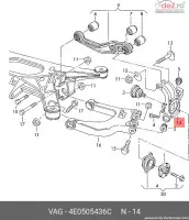 Fuzeta Audi A8 A8 S8 D3 4e 2002 4e0505436c 